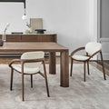 Italian dining chair - modern minimalist high-end home dining chair - leather dining chair - italian minimalist style dining chair - fabric dining chair