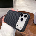 New premium corrugated texture 2-in-1 case for apple 17 pro max, iphone 16 matte magnetic case