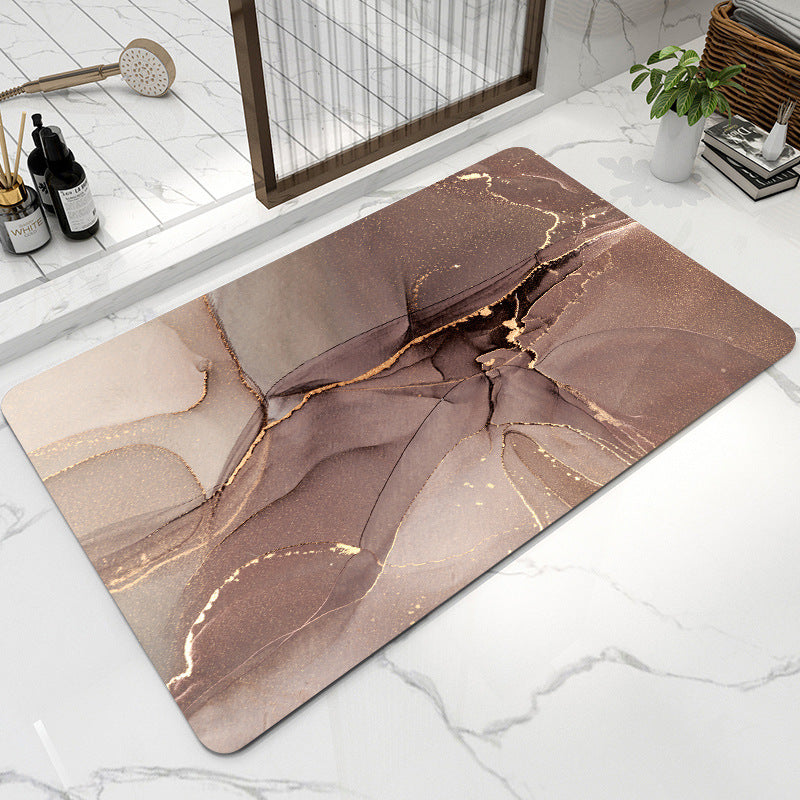 Soft diatom mud bathroom absorbent floor mat non-slip quick-drying foot mat toilet toilet door mat toilet carpet