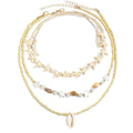 Wholesale autumn/winter sweater necklaces: european & american cross-border style - ocean-inspired starfish & seashell jewelry, subtly luxurious, niche design, stackable pearl chokers