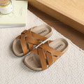 Boys' cork sandals - new summer open-toe kids' shoes - indoor/outdoor soft sole sandals - big & tall boys' flip-flops