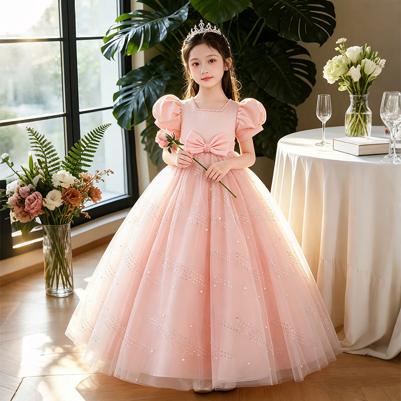 Girls' dresses: new summer  collection - forest-inspired tulle princess dress for piano recitals, birthday parties, children's hosts, and children's day celebrations