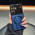 Suitable for samsung s26ultra lens holder mobile phone case multi-functional military anti-fall magnetic holder s24/s25p