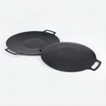 medical stone double-ear baking dish outdoor camping style portable barbecue plate korean style commercial barbecue plate wholesale