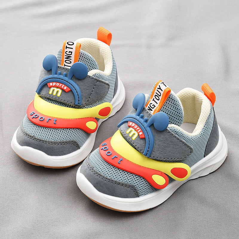 Kids' spring/autumn shoes: breathable soft-soled infant shoes for baby girls (0-1-3 years old), baby shoes, functional shoes for baby boys, and first walker shoes