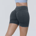 New arrival cross-border seamless washable tight high elastic high waist yoga shorts sports running fitness yoga wear three-quarter pants