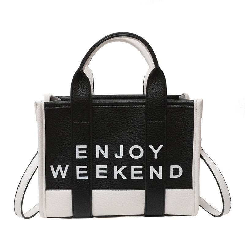 export tote bag lychee pattern women's satchel bag classy fashionprintingletter shoulder crossbody bag