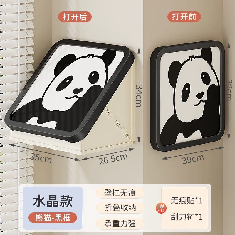 Bathroom mural clothes folding storage box toilet storage rack punch-free bathroom bathroom storage cabinet