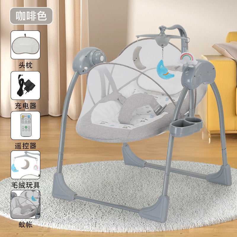 Baby rocking chair, baby cradle, newborn baby coaxer, rocking bed, multi-functional electric rocking chair, one piece is sent on behalf of others.