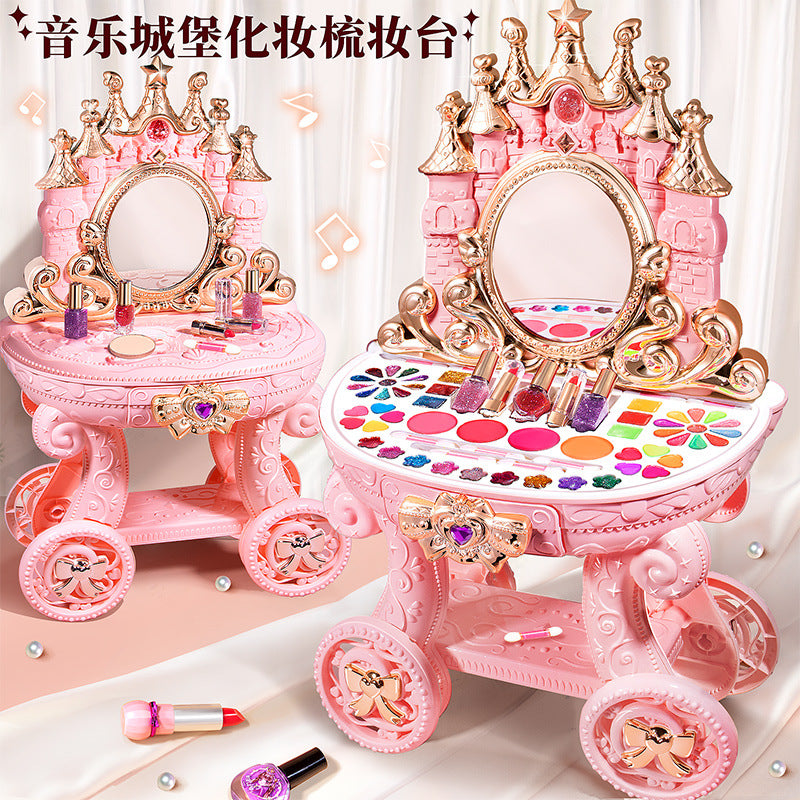 New children's cosmetics toy princess doll set dressing table play house girl makeup box birthday gift