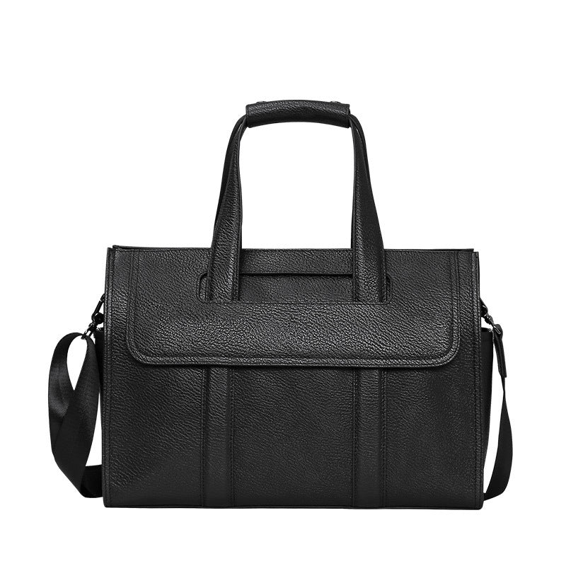 New men's bag, genuine leather men's handbag, first layer cowhide computer bag 15.6 inch business large-capacity briefcase