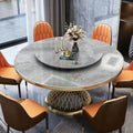 For home dining round table 6-person 8-person small apartment slate dining table hotel creative light luxury small waist dining table