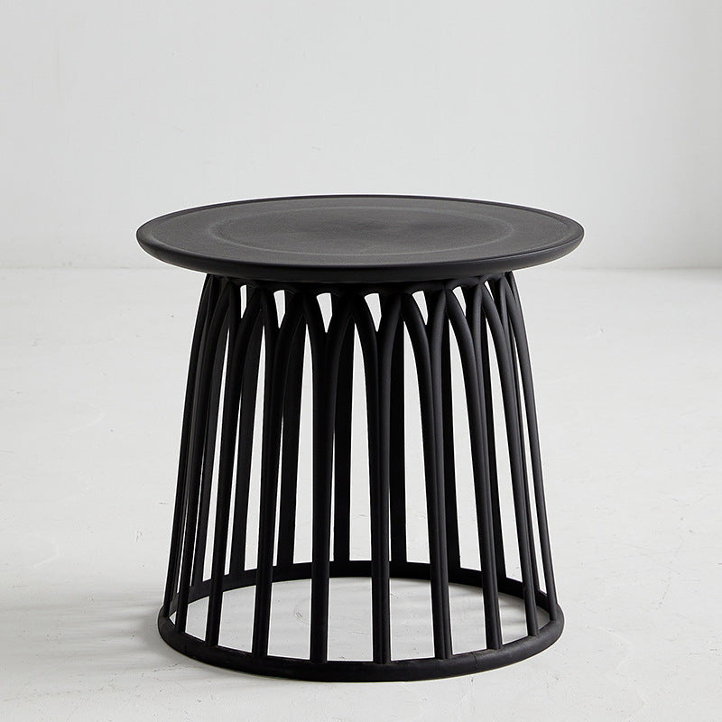Round living room side table cut out set stool plastic small table spare stool small tea table chair modern casual stackable