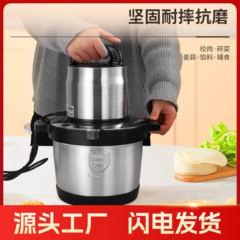 For homecommercial multifunctional food grade stainless steel meat grinder 6l large capacity meat grinder meat mincer food processor