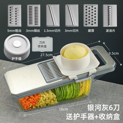Stainless steel panel grater, potato shredder, slicer, shredder, plug-in plate, multi-functional vegetable cutting handy gadget