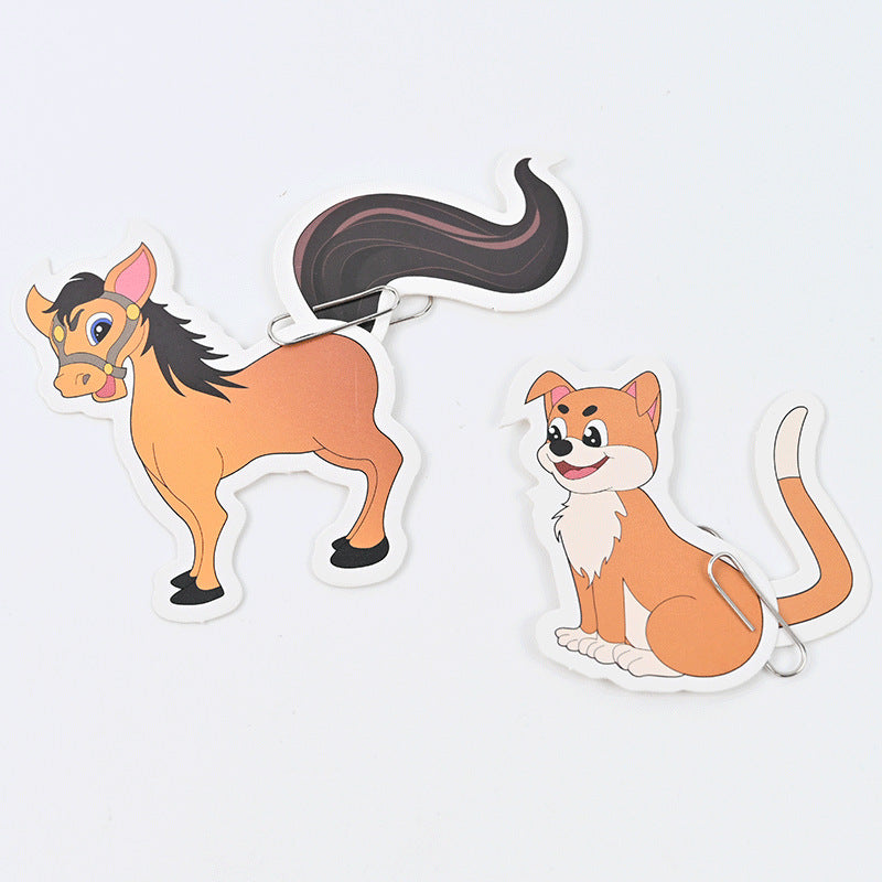 Looking for Tails Kindergarten Classroom Science Experiment Fun STEAM Handmade DIY Material Pack Technology Small Production Game