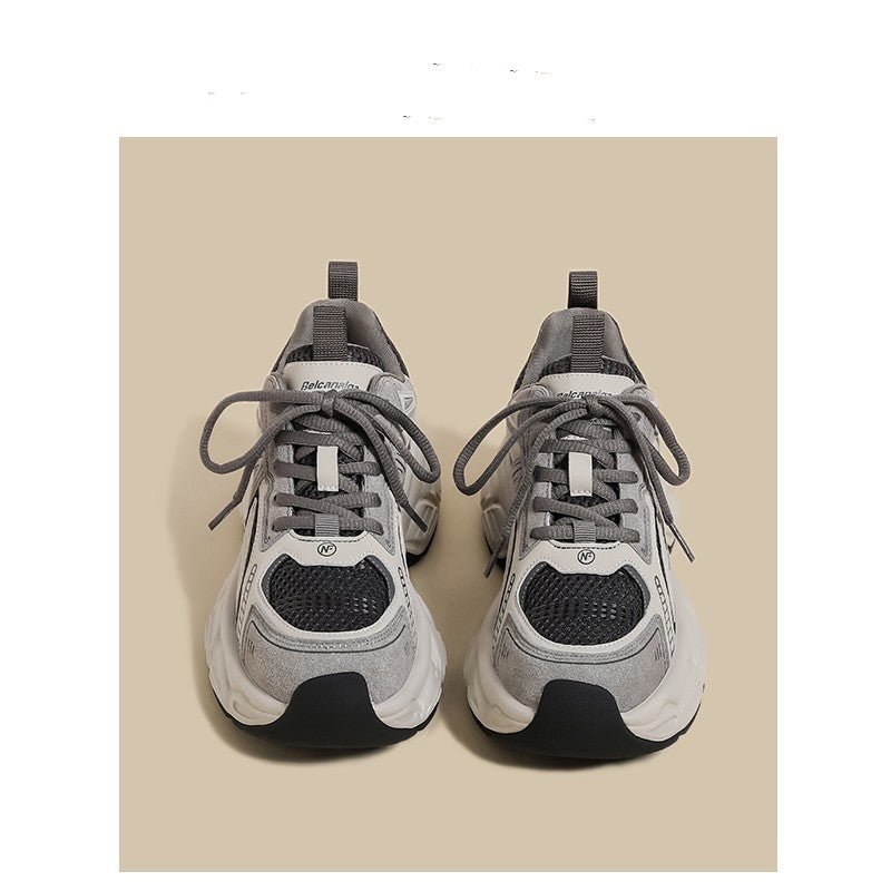 Dad shoes women's spring 2026new arrivaleasiest for match breathable casual shoes sneakers petitesheight increaserthick sole women's shoes