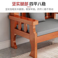 Solid wood sofa new chinoiserie combination wooden sofa rental room backrest bench economical living room small apartment sofa