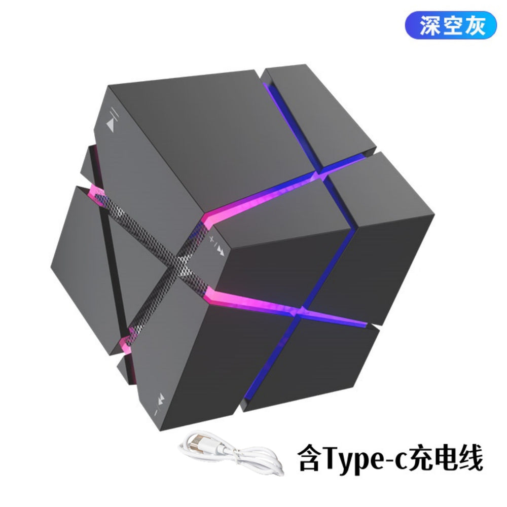 Original authentic rubik's cube bluetooth speaker subwoofer mini portable colorful light small speaker creative birthday gift