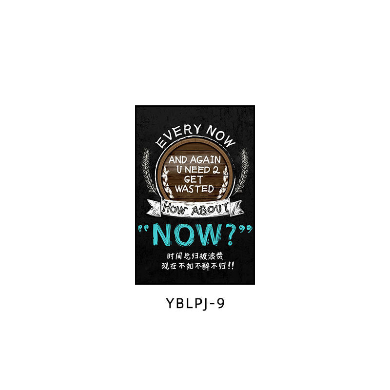 Beer painting industrial style bar decoration painting music dining bar KTV box izakaya pub barbecue shop mural