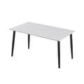 Black frame-matte pure white straight edge