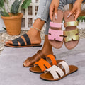 Plus size women's flat slippers for outdoor wear -  summer new collection - round toe lightweight ladies' slippers