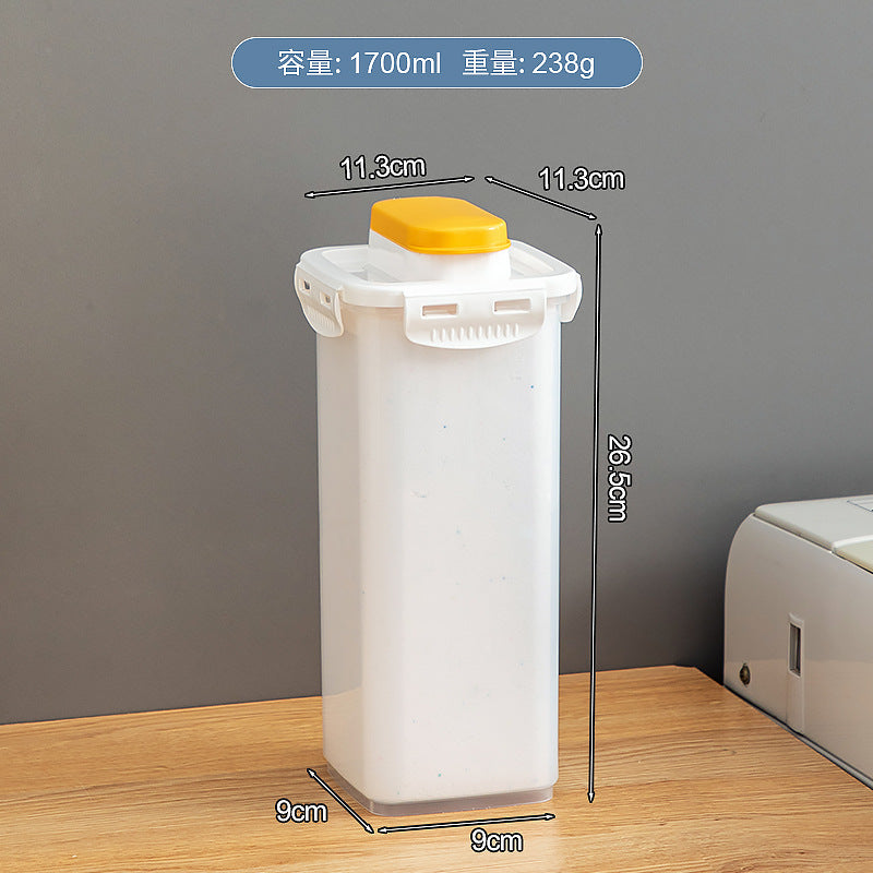 Dormitory household laundry detergent storage box Plastic with lid classification Transparent sealing Multifunctional laundry detergent storage tank