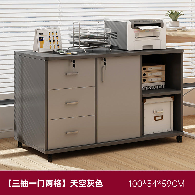 Office file cabinet with lock, storage cabinet, data storage cabinet, under table, low cabinet, printer, locker, side cabinet