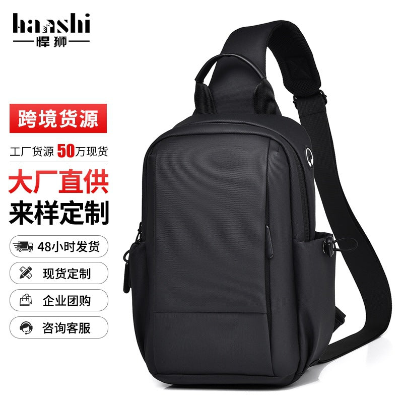 Cross-border fashion men's breast bag leisure travel women's messenger bag trendy high-end commuting shoulder bag lightweight chest bag