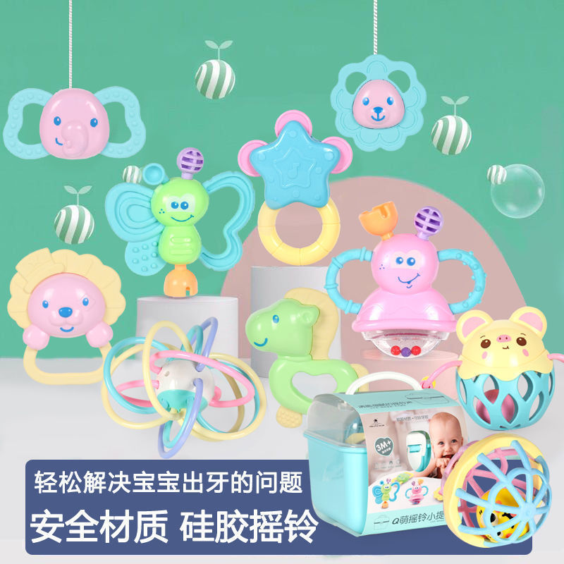 Cross-border export of 0-1 year old baby toys, toothpaste, rattle, grasp, gnaw, puzzle, early education, newborn babies