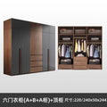 Six-door wardrobe + top cabinet combination model [a+b+a]