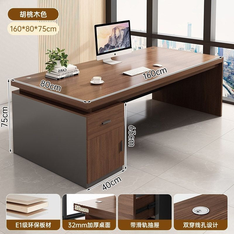 Modern home office desk computer table chair set - thickened desktop study desk - executive office writing desk
