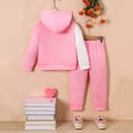 Kids' hoodie set, cross-border hot-selling cartoon animal print girls' fashion hooded sweatshirt and sweatpants set