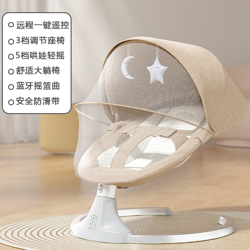 Baby electric rocking chair baby coaxing artifact newborn baby coaxing cradle bed with baby sleeping soothing chair recliner