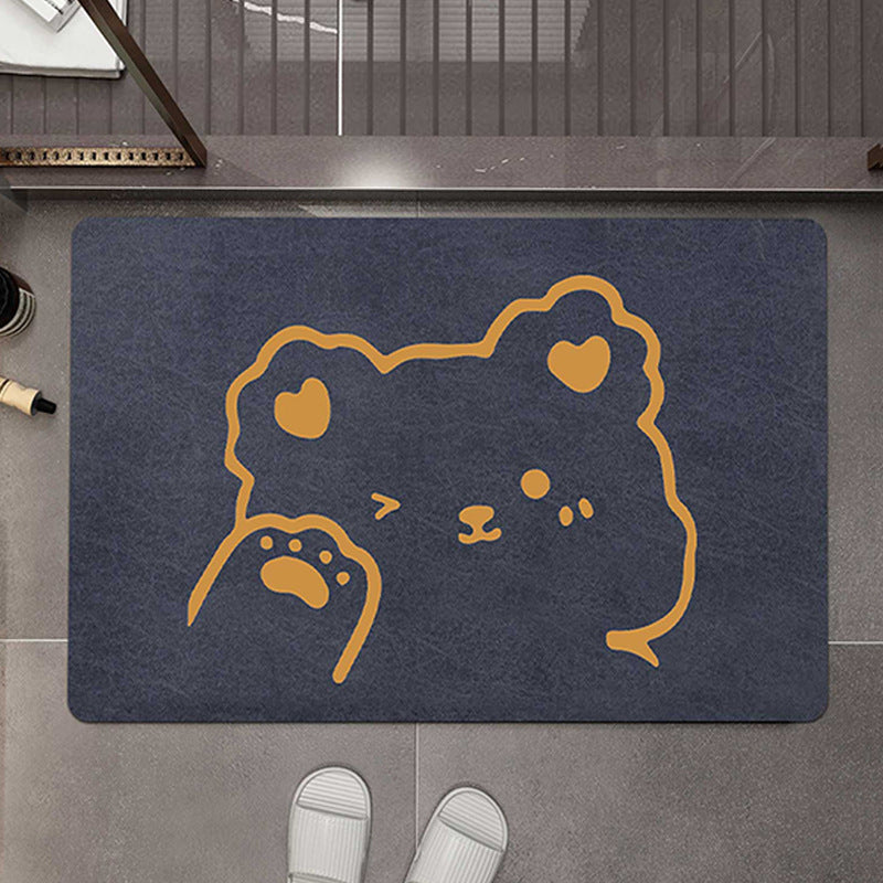 Soft diatom mud floor mat, bathroom bathroom door, water-absorbing non-slip foot pad, household door mat, toilet foot pad