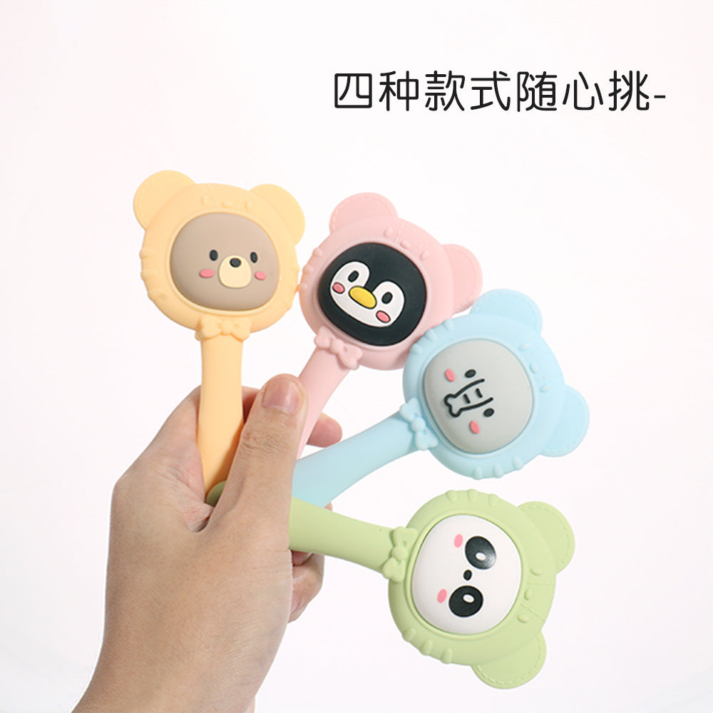 Cross-border new products, silicone, hand rattle, toothpaste, baby early education, puzzle, grasp training, baby can gnaw and grind teeth stick