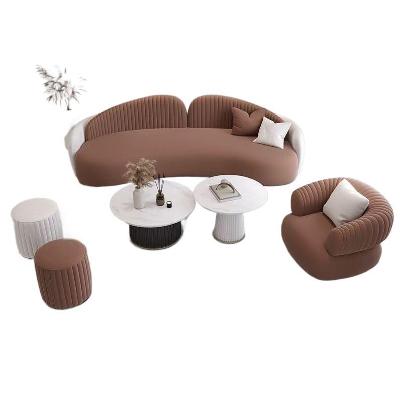 Beauty salon sofa curved light luxury clothing wedding dress shop special-shaped design hotel creative popular sofa simple modern