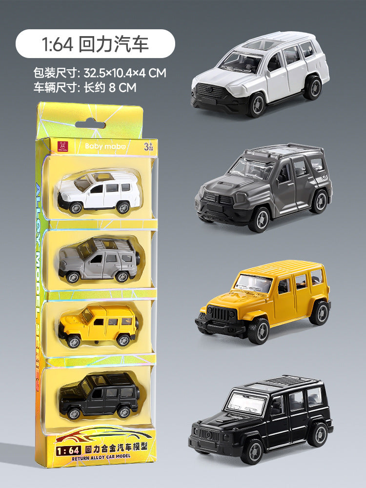 Kids' alloy diecast car model - realistic pull-back toy - collectible figurine for boys - ambulance, cargo truck, bus