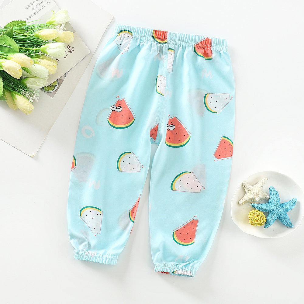Summer kids anti-mosquito pants baby bloomers boys and girls breathable nine-point pants children's air-conditioning pants children's pants