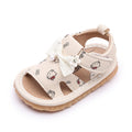 summer girls' sandals: soft-soled first walker shoes with bow detail - cute princess shoes for babies (0-2 years)