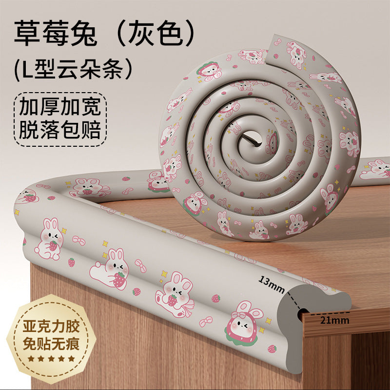 Printed baby thickened anti-collision strips, infant home use, children's anti-bump and anti-collision stickers, kindergarten table corner protectors