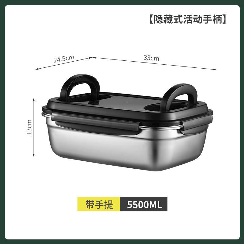 304 stainless steel food storage container - refrigerator & freezer safe, vacuum-sealed lunch box, food preservation container, rice box, and kimchi jar
