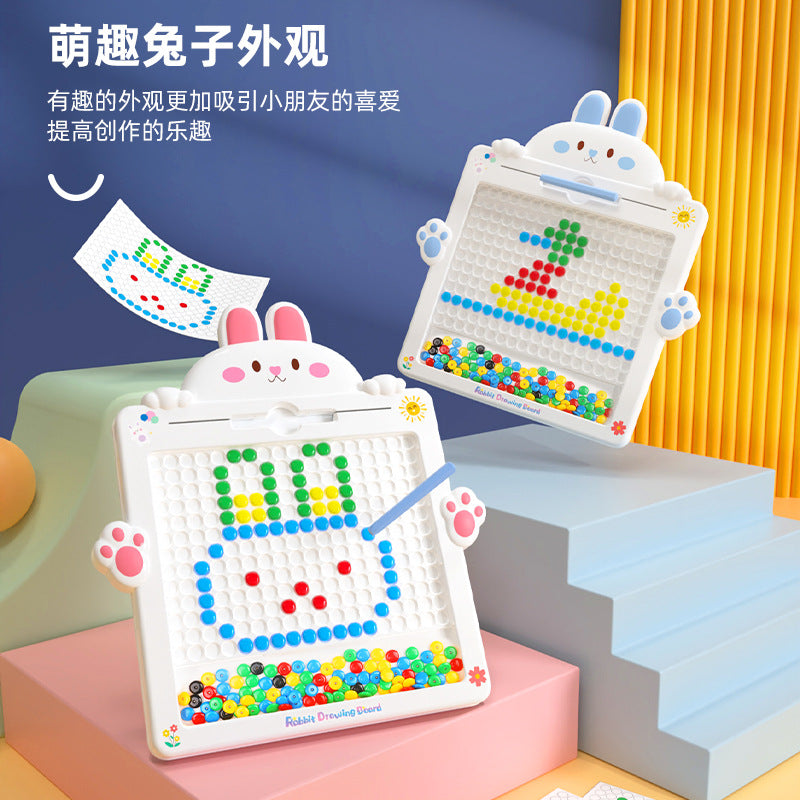 Rabbit magnetic drawing board - enhances focus, imagination, early education, and cognitive development for children