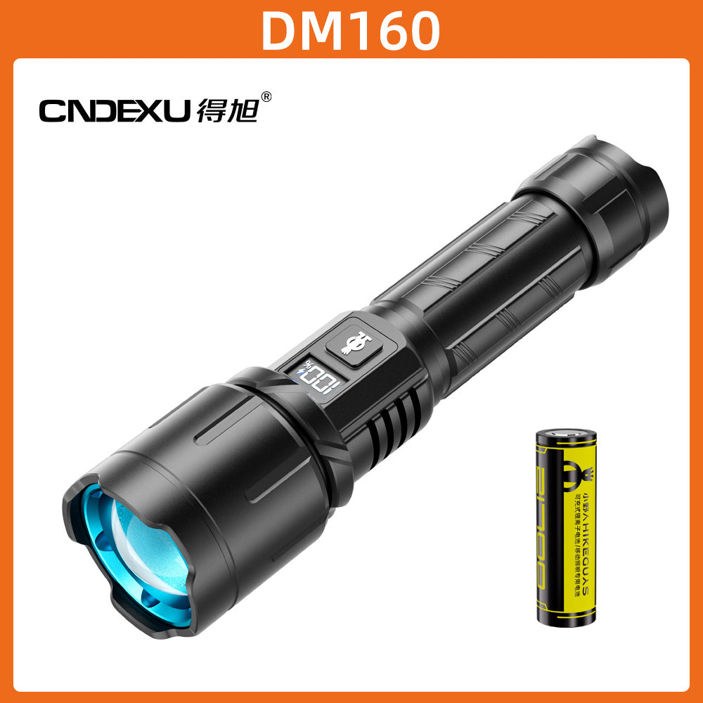 Cross-border charging super bright flashlight outdoor long-distance shooting household small emergency light portable mountaineering mini strong light flashlight