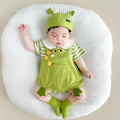 Baby boy summer short-sleeved butt-covering clothes for men and women, baby triangle rompers, summer clothes, newborn fashion cartoon clothes