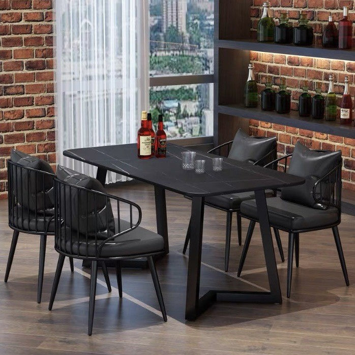 Bar booth wrought iron sofa milk tea shop Qingba commercial cafe restaurant container industrial style table and chair combination