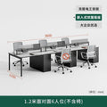 Office desk set for 2, 4, or 6 employees - modern minimalist workstation with chairs, ideal for office spaces and workstations