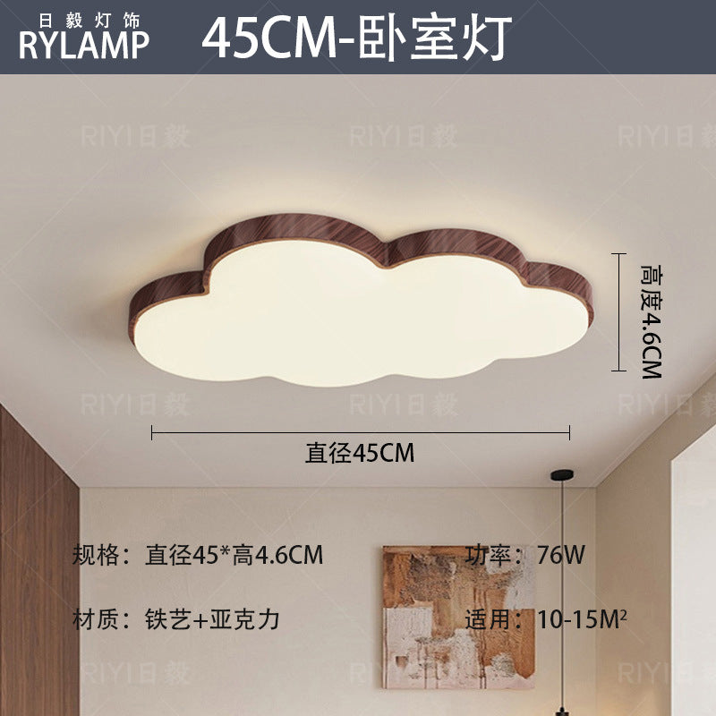 Wabi-sabi retro piano living room ceiling light walnut pattern medieval designer Japanese rectangular living room main light