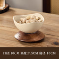 Japanese creative stoneware dessert cup dessert bowl ice cream cup tall flying saucer bottom seat afternoon tea snack plate