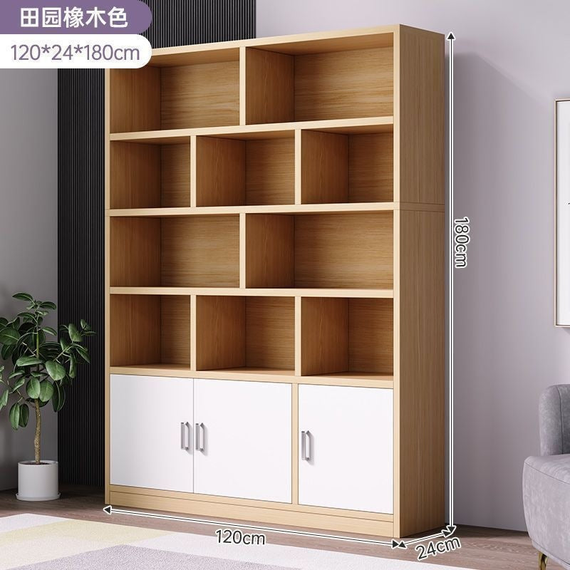 Bookshelf floor-standing storage rack living room for home wall-mounted storage cabinet storage cabinet office filing cabinet simple bookcase